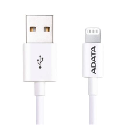 PZA, Cable Adata Lightning USB-A 2.0 1m Color Blanco