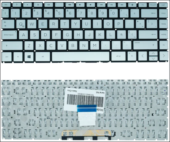 Teclado color Plata (SP) para Hp X360 14-cd 14-cd000 14-cd0000 14t-cd00