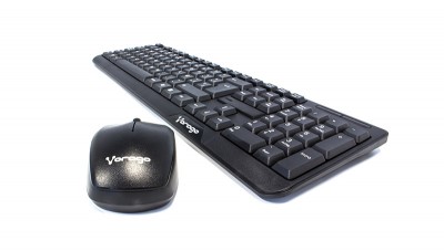 PZA, Kit Vorago Teclado y Mouse Km-302 Inalambrico Negro