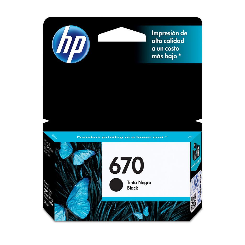 Cartucho HP 670, CZ113AL, Negro