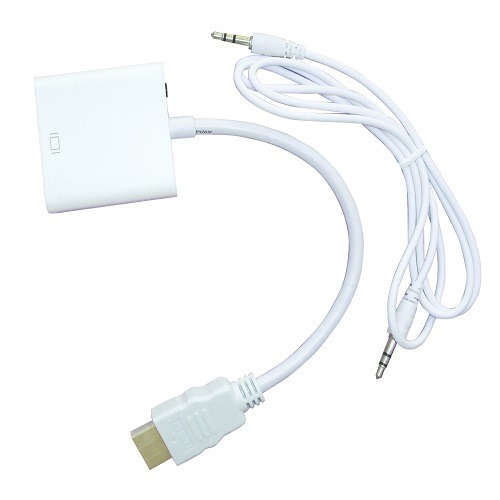 *Convertidor HDMI a VGA BROBOTIX , HDMI, VGA (D-Sub), Color blanco