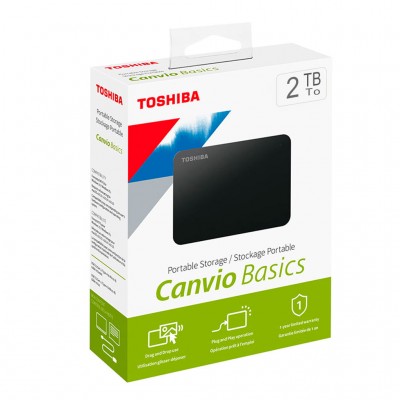 *Disco Duro Externo TOSHIBA HDTB420XK3AA, 2 TB, USB 3.0, 2.5 pulgadas, Negro