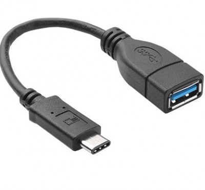 *Cable USB V3.0 Tipo C, OTG BROBOTIX 053161, USB C, USB A, Negro