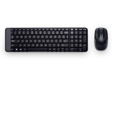 Kit de teclado y mouse LOGITECH MK220, Estándar, Negro, 10 m, RF inalámbrico
